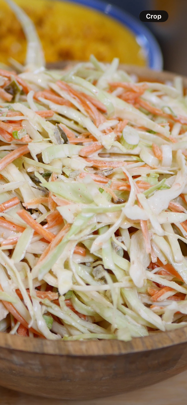 Our freshly made dirty slaw